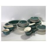 Harkerware Pate sur Pate pottery dining set