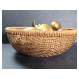 Basket of decorative fruit