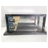 New mirrored back display case