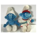 Pair of Smurf plushies