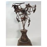 Wine bouquet metal stand