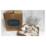Vintage Indiana glass punch bowl & cups