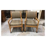 Set of two faux bamboo tiki chairs
