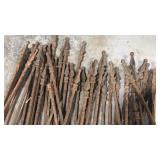 Lot of 40+ antique Victorian wrought iron posts