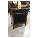 Vintage wood vinyl record cabinet