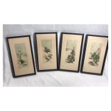 Set of 4 Asian inspired four seasons prints