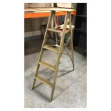 Vintage olive green ladder
