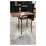 Vintage wood & metal typewriter table