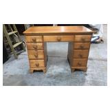 Vintage blonde wood desk