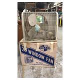 Large vintage window fan w/ original box