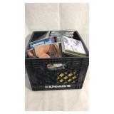 Milk crate full of CD