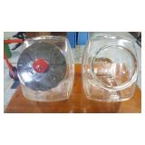 Large Glass Candy Jars Set of 2