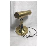 Vintage brass desk lamp w/ marble accent