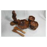 Wood Salad Bowl Set