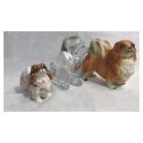 Dog figurine lot of 3