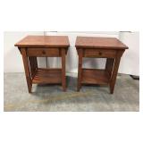 Pair of mission style end tables
