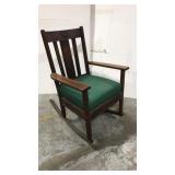 Mission style rocking chair