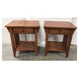 Pair of mission style end tables