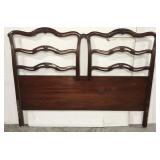 Antique carved wood headboard
