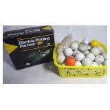 Golf Ball Lot & Electric Putter