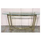 Glass top hall table