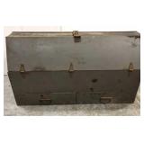 Large vintage wood tool chest