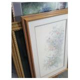 Framed Floral Art Lot