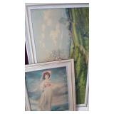 White Framed Art Lot