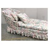 Floral chaise lounge