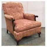 Antique pink parlor chair