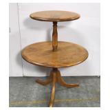 Vintage two tiered pedestal table