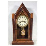 Antique Welch sharp Gothic mantle clock