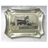 Vintage glass Advertising ashtray from Flint