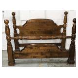 Vintage solid wood bed frame