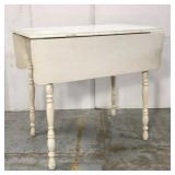 White drop leaf farm table