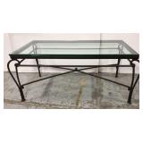 Glass top coffee table