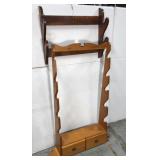 2 Wood gun rack wall mount set