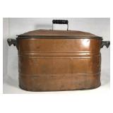 Antique copper boiler pot
