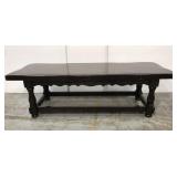 Dark wood coffee table