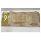 2 Unused 1970 yellow Michigan license plates