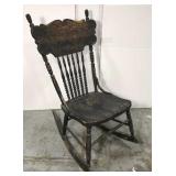 Antique black rocker