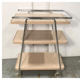 Mid century 3 tier serving cart