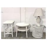 White wicker set