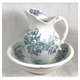 Vintage pitcher and wash bowl