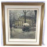 Vintage signed litho-print