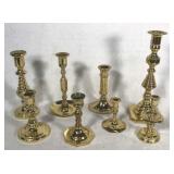 Lot of 8 Baldwin Brass Candlesticks
