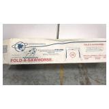 Folding steel saw horse