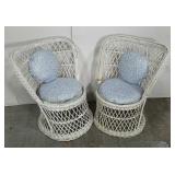 Pair of wicker chairs