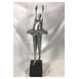 Metal ballerina art sculpture