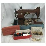 Vtg Westinghouse sewing machine with accessories